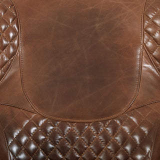 Pasargad Home Aspen Top Grain Leather Wing Chair, Brown