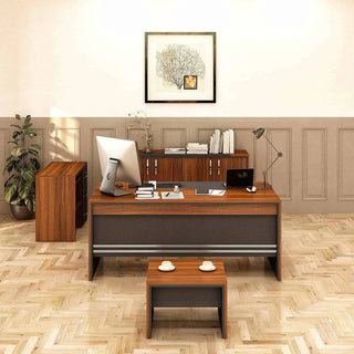 Casa MareARYA 71″ Modern Home & Office Furniture Desk Rustic Brown & BlackARYA-71MOG-SAloha Habitat