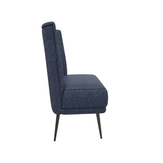 Enza HomeCarino Contemporary Wood & Fabric Armless Accent Chair in Navy/BlackCARINO2Aloha Habitat