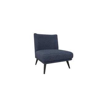 Enza HomeCarino Contemporary Wood & Fabric Armless Accent Chair in Navy/BlackCARINO2Aloha Habitat