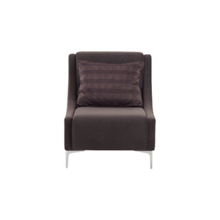 Enza HomeMayfair Metal & Fabric Accent Chair in Brown/SilverMAYFAIRAloha Habitat