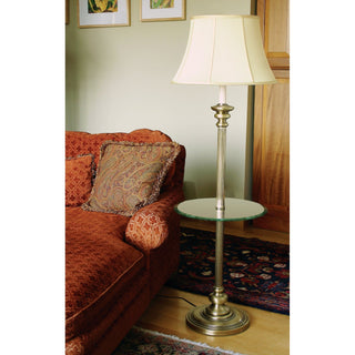 House of TroyNewport 12″ x 19″ x 12″ Floor Lamps with Glass TableN602-ABAloha Habitat