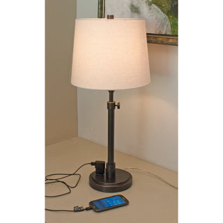 House of TroyTownhouse 10″ x 12″ x 9″ Adjustable Table Lamps with Convenience OutletTH751-OBAloha Habitat