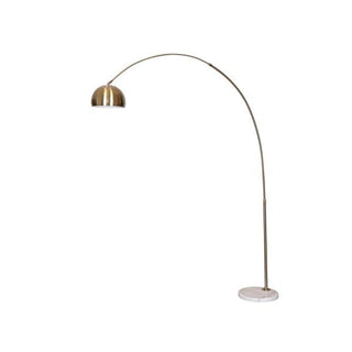 LeisureModLeisuremod | Arco Mid-Century Modern Arched Floor Lamp 75.6" Height with Black Round Marble Base and Metal Dome Lamp Shade for Living Room and Bedroom | ALBL-BGG-13GGALWH-BGG-13GGAloha Habitat