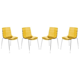 LeisureModLeisureMod | Astor Water Ripple Design Dining Chair Set of 4 | AC20OR4AC20OR4Aloha Habitat