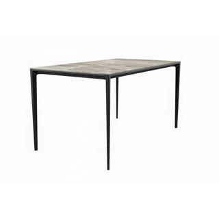 LeisureModLeisureMod | Avo Series Modern Dining Table Black Base, With 55 Clear Glass Top | ATBL-55W-SATBL-55DGR-SAloha Habitat