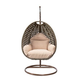 LeisureModLeisureMod | Beige Wicker Hanging Egg Swing Chair | ESCBG-40ESCBG-40BGAloha Habitat