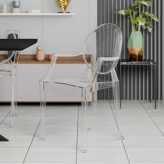 LeisureModLeisureMod | Carroll Modern Acrylic Dining Side Chair, Set of 4 | GC22CL4GC22CL4Aloha Habitat