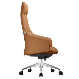 LeisureModLeisureMod | Celeste Series Tall Office Chair in White Leather | COT20COT20LBRLAloha Habitat