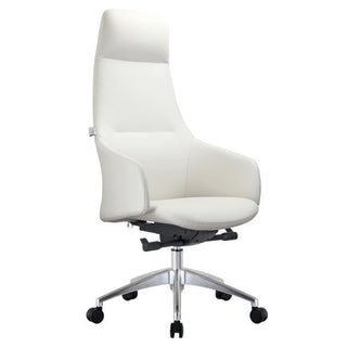 LeisureModLeisureMod | Celeste Series Tall Office Chair in White Leather | COT20COT20WLAloha Habitat