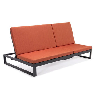 LeisureModLeisureMod | Chelsea Convertible Lounge Reclining Double Chaise With Cushions | CLBL-82CLBL-82ORAloha Habitat