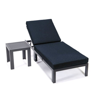 LeisureModLeisureMod | Chelsea Modern Outdoor Chaise Lounge Chair Set of 2 With Side Table & Cushions | CLTBL-77CLTBL-77BLAloha Habitat