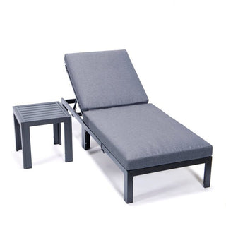 LeisureModLeisureMod | Chelsea Modern Outdoor Chaise Lounge Chair Set of 2 With Side Table & Cushions | CLTBL-77CLTBL-77BUAloha Habitat