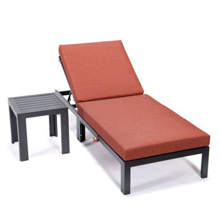 LeisureModLeisureMod | Chelsea Modern Outdoor Chaise Lounge Chair Set of 2 With Side Table & Cushions | CLTBL-77CLTBL-77ORAloha Habitat