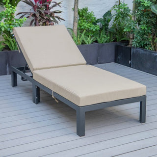 LeisureModLeisureMod | Chelsea Modern Outdoor Chaise Lounge Chair With Cushions | CLBL-77CLBL-77BGAloha Habitat