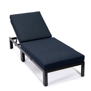 LeisureModLeisureMod | Chelsea Modern Outdoor Chaise Lounge Chair With Cushions | CLBL-77CLBL-77BLAloha Habitat