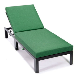 LeisureModLeisureMod | Chelsea Modern Outdoor Chaise Lounge Chair With Cushions | CLBL-77CLBL-77GAloha Habitat
