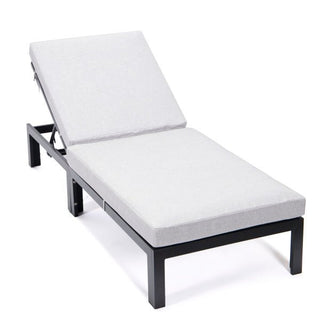 LeisureModLeisureMod | Chelsea Modern Outdoor Chaise Lounge Chair With Cushions | CLBL-77CLBL-77LGRAloha Habitat