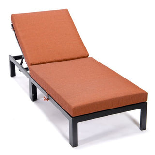 LeisureModLeisureMod | Chelsea Modern Outdoor Chaise Lounge Chair With Cushions | CLBL-77CLBL-77ORAloha Habitat
