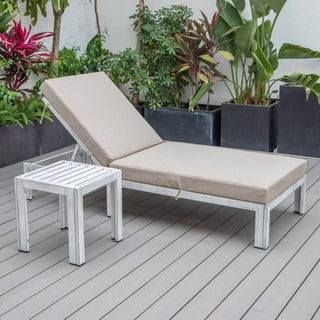LeisureModLeisureMod | Chelsea Modern Outdoor Weathered Grey Chaise Lounge Chair With Side Table & Cushions | CLTWGR-77CLTWGR-77BGAloha Habitat
