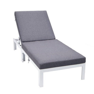 LeisureModLeisureMod | Chelsea Modern Outdoor White Chaise Lounge Chair With Cushions | CLW-77CLW-77BUAloha Habitat