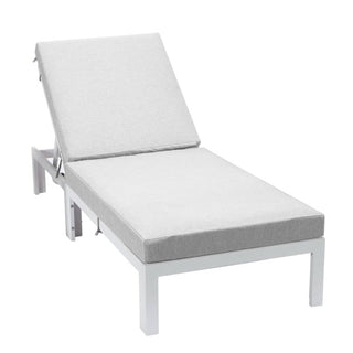 LeisureModLeisureMod | Chelsea Modern Outdoor White Chaise Lounge Chair With Cushions | CLW-77CLW-77LGRAloha Habitat