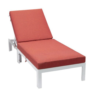 LeisureModLeisureMod | Chelsea Modern Outdoor White Chaise Lounge Chair With Cushions | CLW-77CLW-77RAloha Habitat
