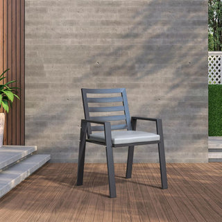 LeisureModLeisureMod | Chelsea Modern Patio Dining Armchair in Aluminum with Removable Cushions Set of 2 | CC20BL-OR2CC20BL-BG2Aloha Habitat