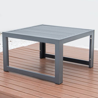 LeisureModLeisureMod | Chelsea Patio Coffee Table With Weathered Aluminum | CT30WCT30BLAloha Habitat