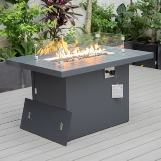 LeisureModLeisureMod | Chelsea Patio Modern Aluminum Propane Fire Pit Table | CF44GCF44G-BLAloha Habitat