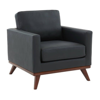 LeisureModLeisureMod | Chester Modern Leather Accent Arm Chair With Birch Wood Base | CS33CS33BL-LAloha Habitat