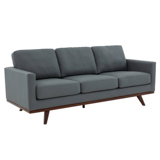 LeisureModLeisureMod | Chester Modern Leather Sofa With Birch Wood Base | CS83CS83GR-LAloha Habitat