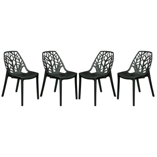 LeisureModLeisureMod | Cornelia Modern Spring Cut-Out Tree Design Stackable Dining Chair | C18TBU4C18SBL4Aloha Habitat