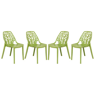 LeisureModLeisureMod | Cornelia Modern Spring Cut-Out Tree Design Stackable Dining Chair | C18TBU4C18SG4Aloha Habitat