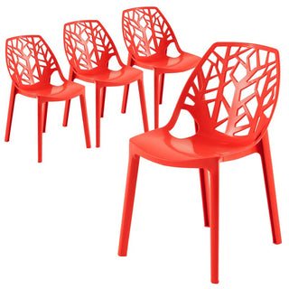 LeisureModLeisureMod | Cornelia Modern Spring Cut-Out Tree Design Stackable Dining Chair | C18TBU4C18SR4Aloha Habitat