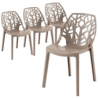 LeisureModLeisureMod | Cornelia Modern Spring Cut-Out Tree Design Stackable Dining Chair | C18TBU4C18STP4Aloha Habitat