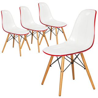 LeisureModLeisureMod | Dover Plastic Molded Dining Side Chair, Set of 4 | EP19WR4EP19WR4Aloha Habitat