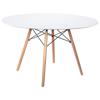 LeisureModLeisureMod | Dover Round Wooden Top Dining Table W/ Natural Wood Eiffel Base | EP47REP47WTRAloha Habitat