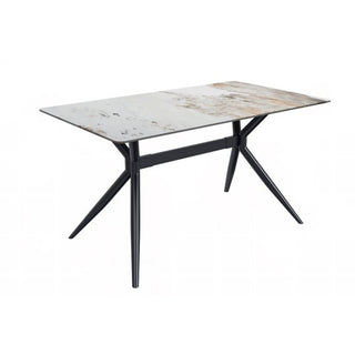 LeisureModLeisureMod | Elega Series Black Stainless Steel Dining Table 55 With Sintered Stone Top | ETBL-55ETBL-55CG-SAloha Habitat