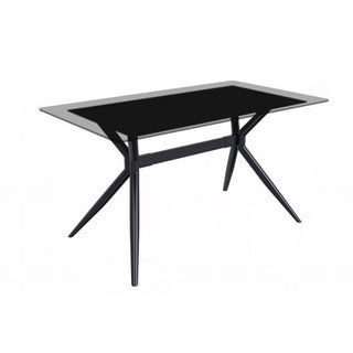 LeisureModLeisureMod | Elega Series Black Stainless Steel Dining Table 55 With Sintered Stone Top | ETBL-55ETBL-55CL-GAloha Habitat