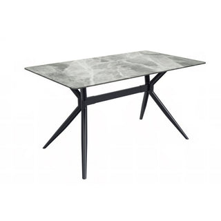 LeisureModLeisureMod | Elega Series Black Stainless Steel Dining Table 55 With Sintered Stone Top | ETBL-55ETBL-55IGR-SAloha Habitat
