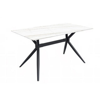 LeisureModLeisureMod | Elega Series Black Stainless Steel Dining Table 55 With Sintered Stone Top | ETBL-55ETBL-55WG-SAloha Habitat