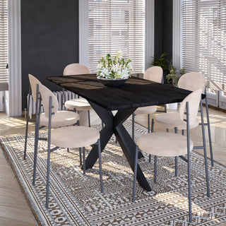 LeisureModLeisureMod | Euston Modern Velvet Dining Chair with Grey Steel Frame, Set of 2 | RC17NBU2RC17BG2Aloha Habitat