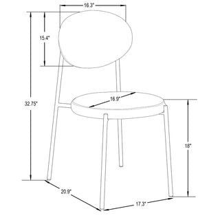 LeisureModLeisureMod | Euston Modern Velvet Dining Chair with Grey Steel Frame, Set of 4 | RC17NBU4RC17BG4Aloha Habitat