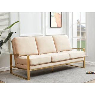 LeisureModLeisureMod | Jefferson Contemporary Modern Design Velvet Sofa With Gold Frame | JAG77JAG77BGAloha Habitat