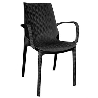 LeisureModLeisureMod | Kent Outdoor Patio Plastic Dining Arm Chair, Set of 4 | KCA21BL4KCA21BL4Aloha Habitat