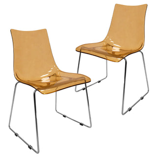 LeisureModLeisureMod | Lima Modern Acrylic Chair, Set of 2 | LC19TR2LC19A2Aloha Habitat