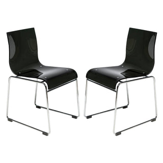 LeisureModLeisureMod | Lima Modern Acrylic Chair, Set of 2 | LC19TR2LC19TBL2Aloha Habitat