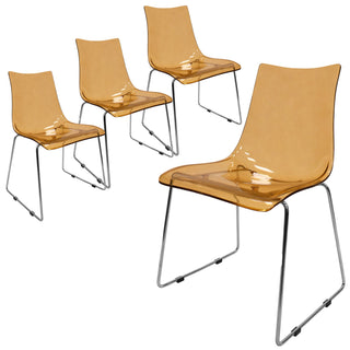 LeisureModLeisureMod | Lima Modern Acrylic Chair, Set of 4 | LC19TR4LC19A4Aloha Habitat