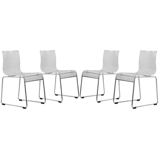 LeisureModLeisureMod | Lima Modern Acrylic Chair, Set of 4 | LC19TR4LC19CL4Aloha Habitat